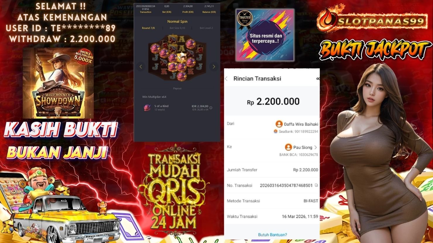 SLOTPANAS99 JACKPOT SLOT WILD BOUNTY SHOWDOWN